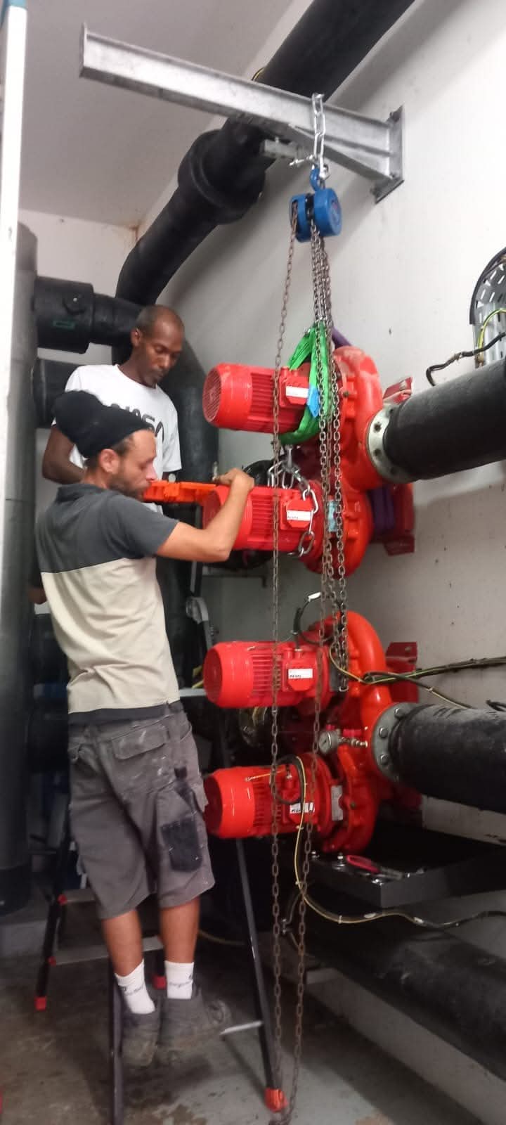 Remplacement pompes circulation EGCM Caraibes